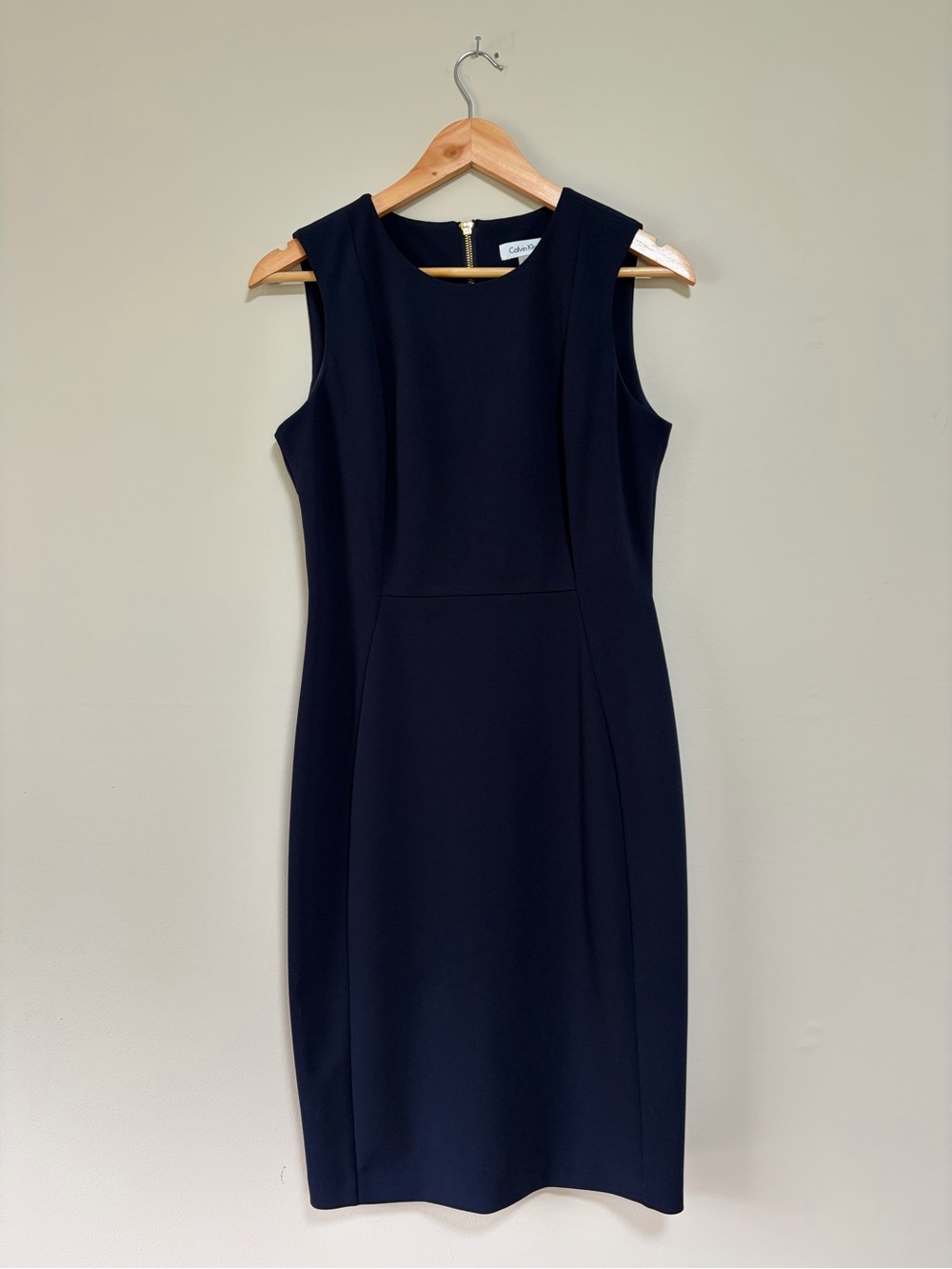 Calvin Klein Navy Sleeveless Sheath Dress
